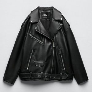 ZARA Oversized Leather Jacket NWOT